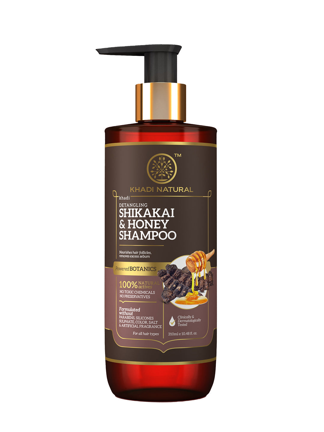 Khadi Natural Shikakai & Honey Shampoo - Powered Botanics - 310ml - Buy from Indicrest