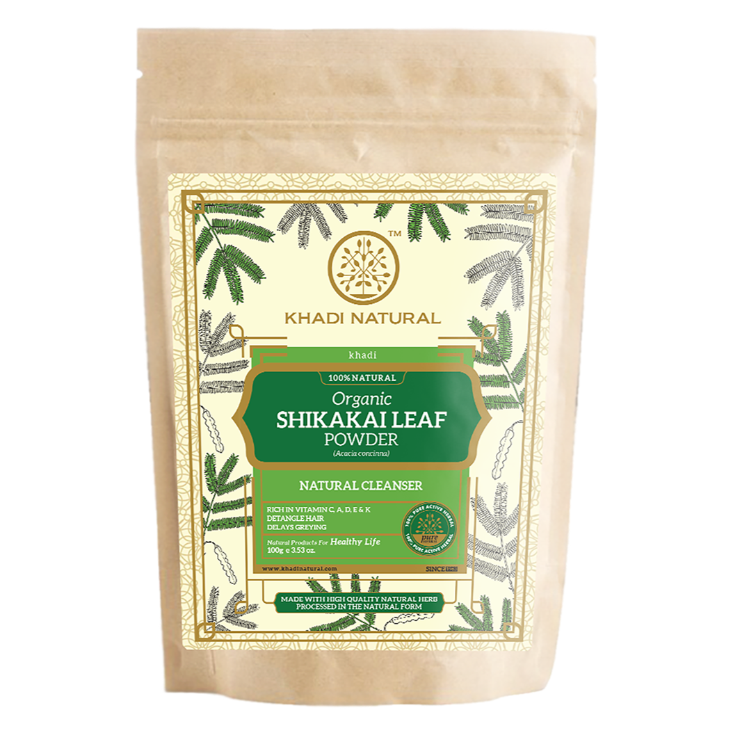Khadi Natural Organic Shikakai Leaf Powder For Hair - 100% Natural - 100gm - Buy from Indicrest