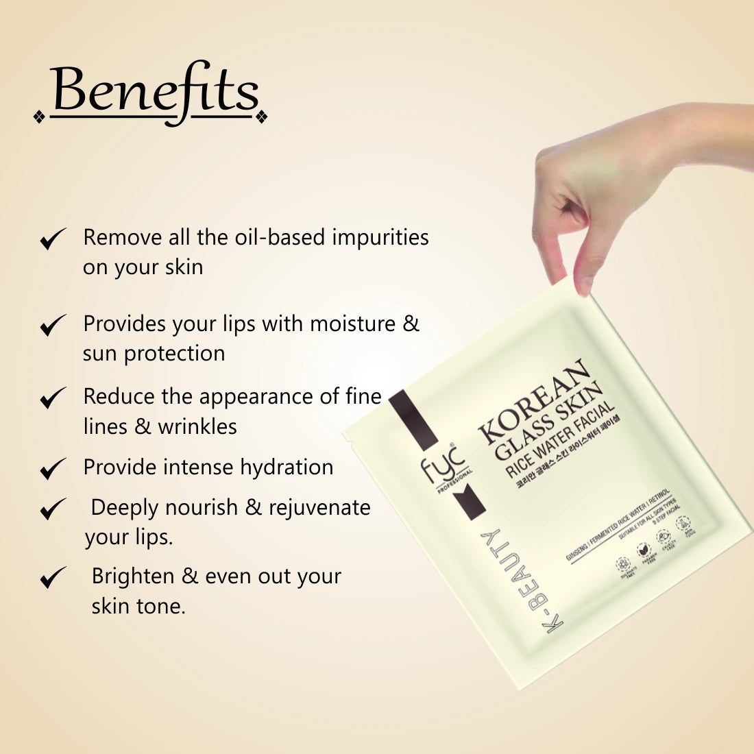 fyc-professional-korean-glass-skin-rice-water-facial-kit-5-pouch - Image 5 - Buy from Indicrest