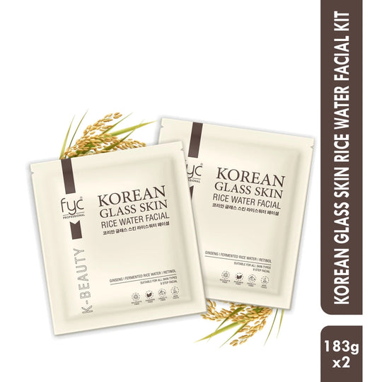 fyc-professional-korean-glass-skin-rice-water-facial-kit-9-steps-183gx2 - Buy from Indicrest