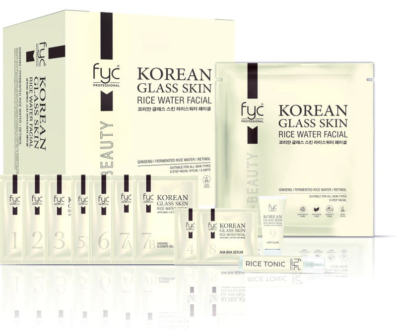 fyc-professional-korean-glass-skin-rice-water-facial-kit-5-pouch - Buy from Indicrest