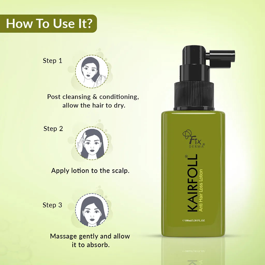 Fixderma Kairfoll Anti Hair Loss Lotion | Nourishes Roots and Prevents Hair Thinning, 100ml - Image 7 - Buy from Indicrest