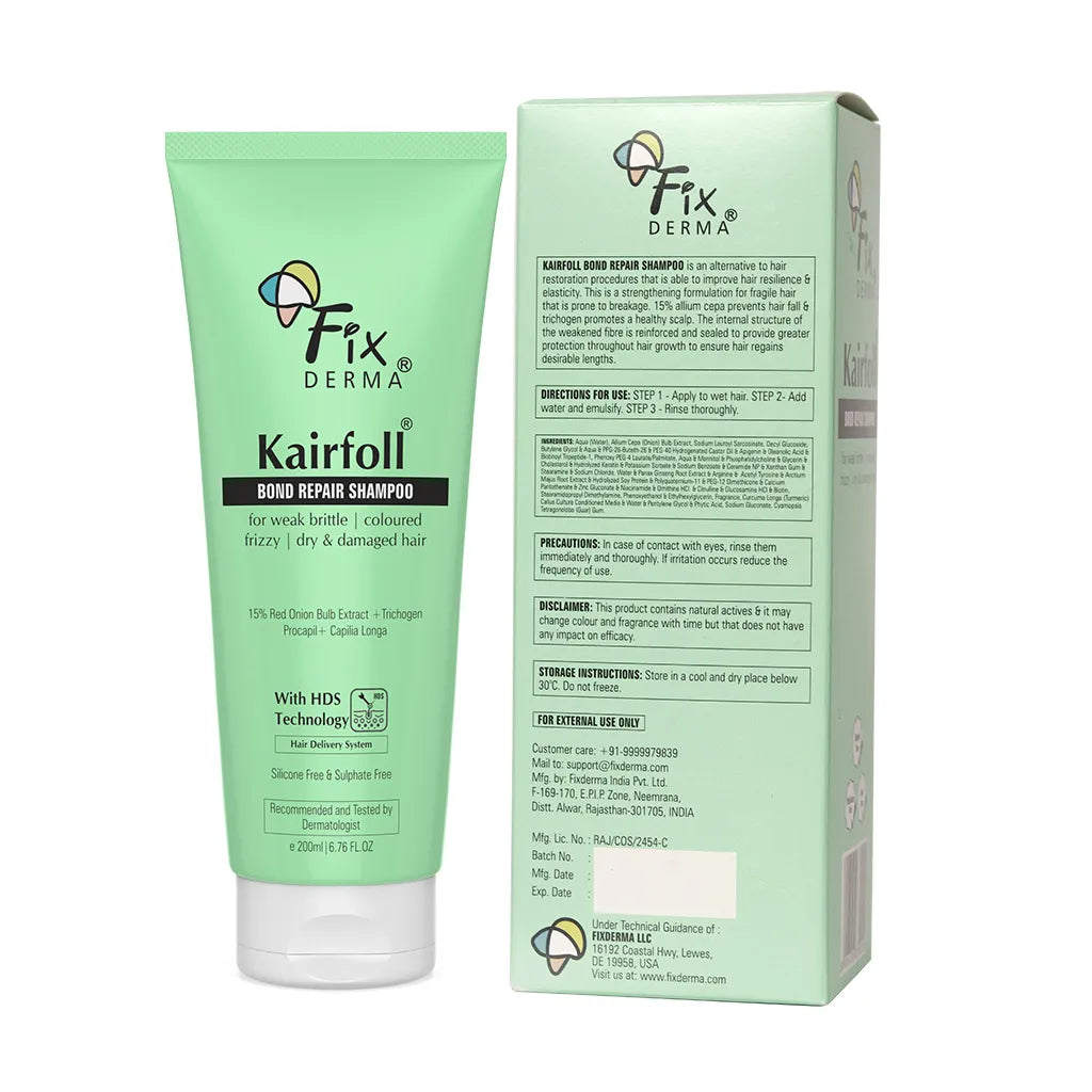 Fixderma Kairfoll Bond Repair Shampoo | Intense Restorative Shampoo for Damaged Hair, 200ml - Image 9 - Buy from Indicrest