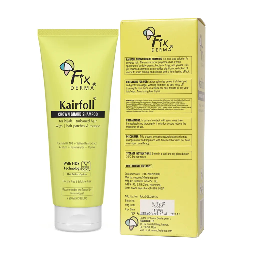 Fixderma Kairfoll Crown Guard Shampoo | Exfoliating Shampoo for Covered Hair and Scalp, 200ml - Image 8 - Buy from Indicrest