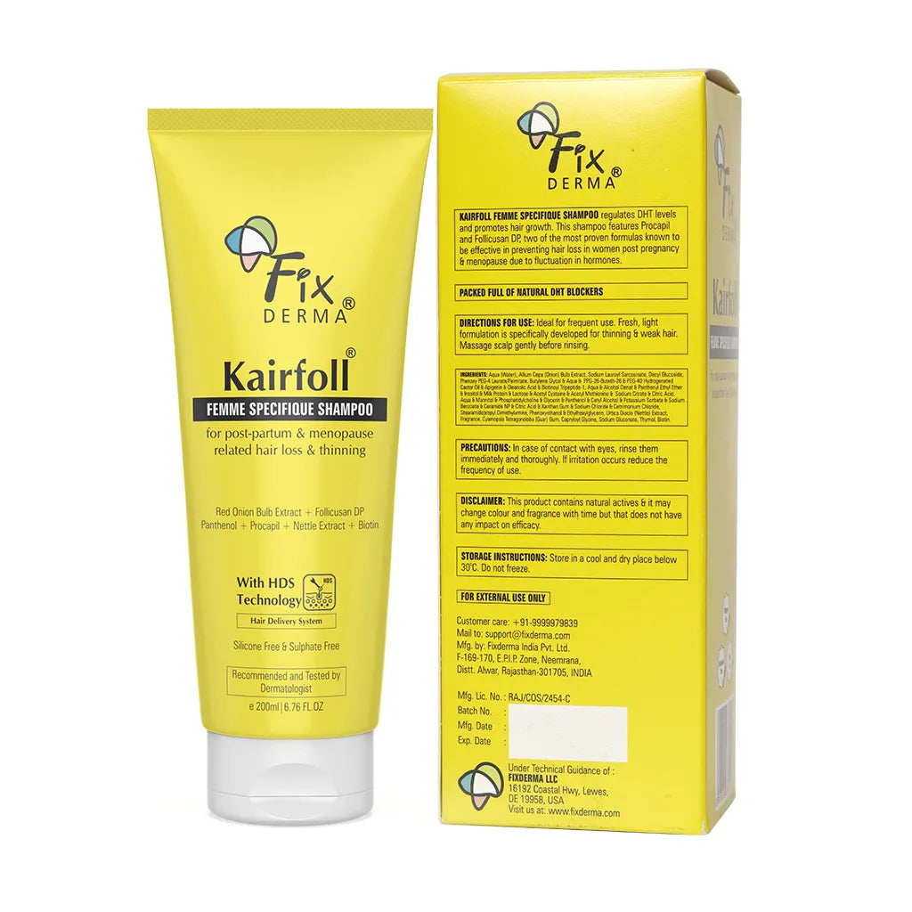 Fixderma Kairfoll Femme Specifique Shampoo | Shampoo For Menopause-Related Hair Loss, 200ml - Image 8 - Buy from Indicrest