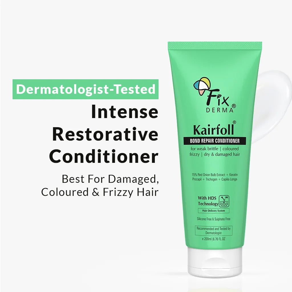 Fixderma Kairfoll Bond Repair Conditioner | Ideal Conditioner For Damaged & Frizzy Hair, 200ml - Buy from Indicrest