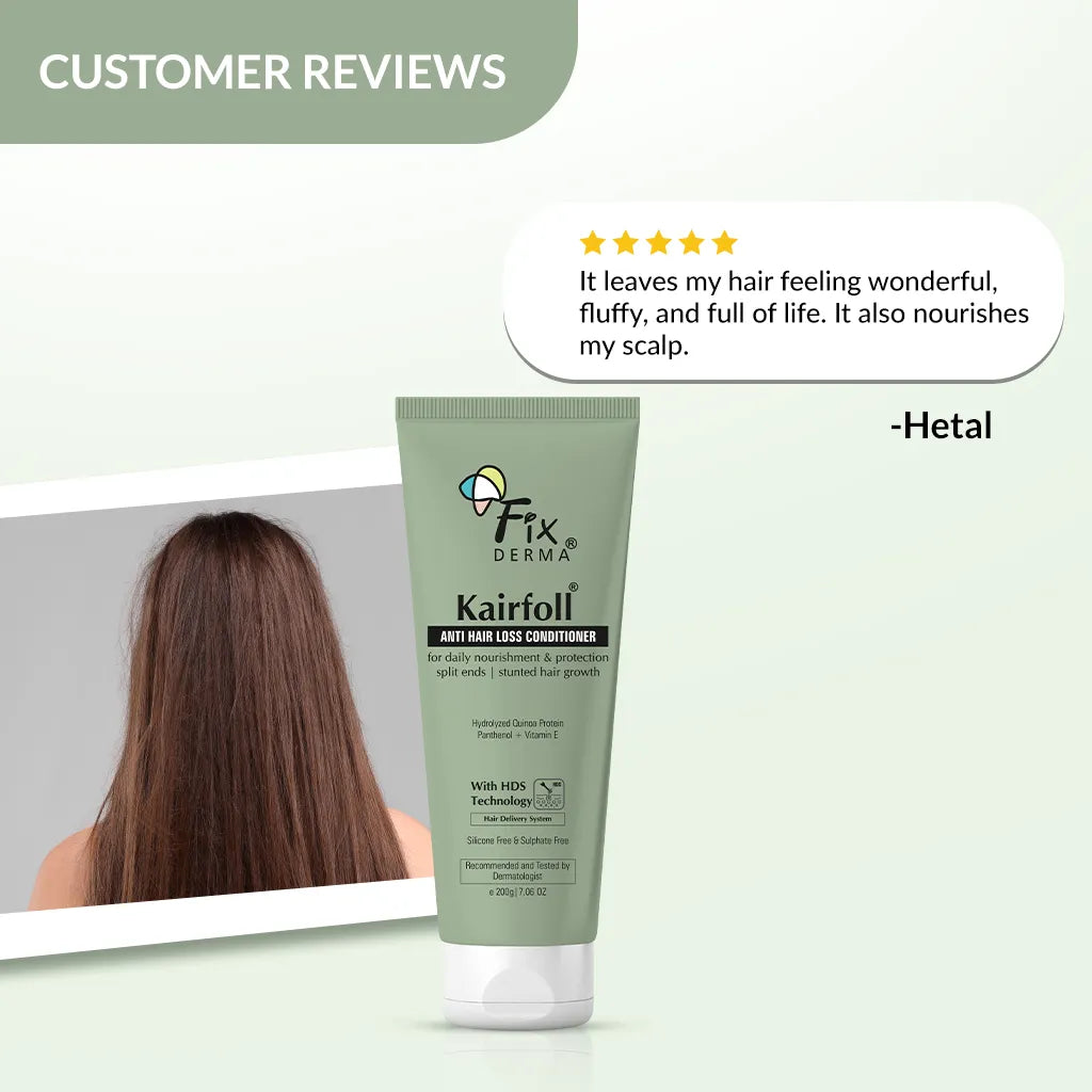 Fixderma Kairfoll Anti Hair Loss Conditioner | Conditioning Formula to Prevent Hair Loss & Split Ends, 200g - Image 6 - Buy from Indicrest