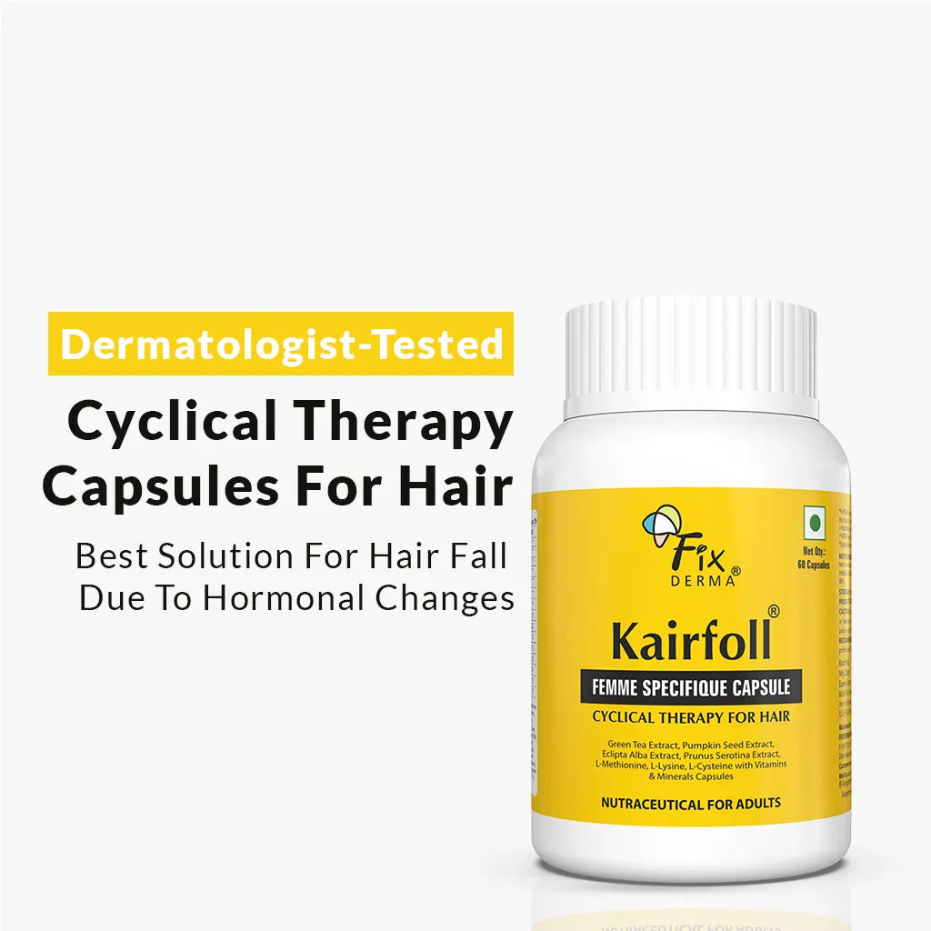 Fixderma Kairfoll Femme Specifique Capsule | Best Solution for Hair Fall due to Hormonal Changes, 60 Capsules - Buy from Indicrest