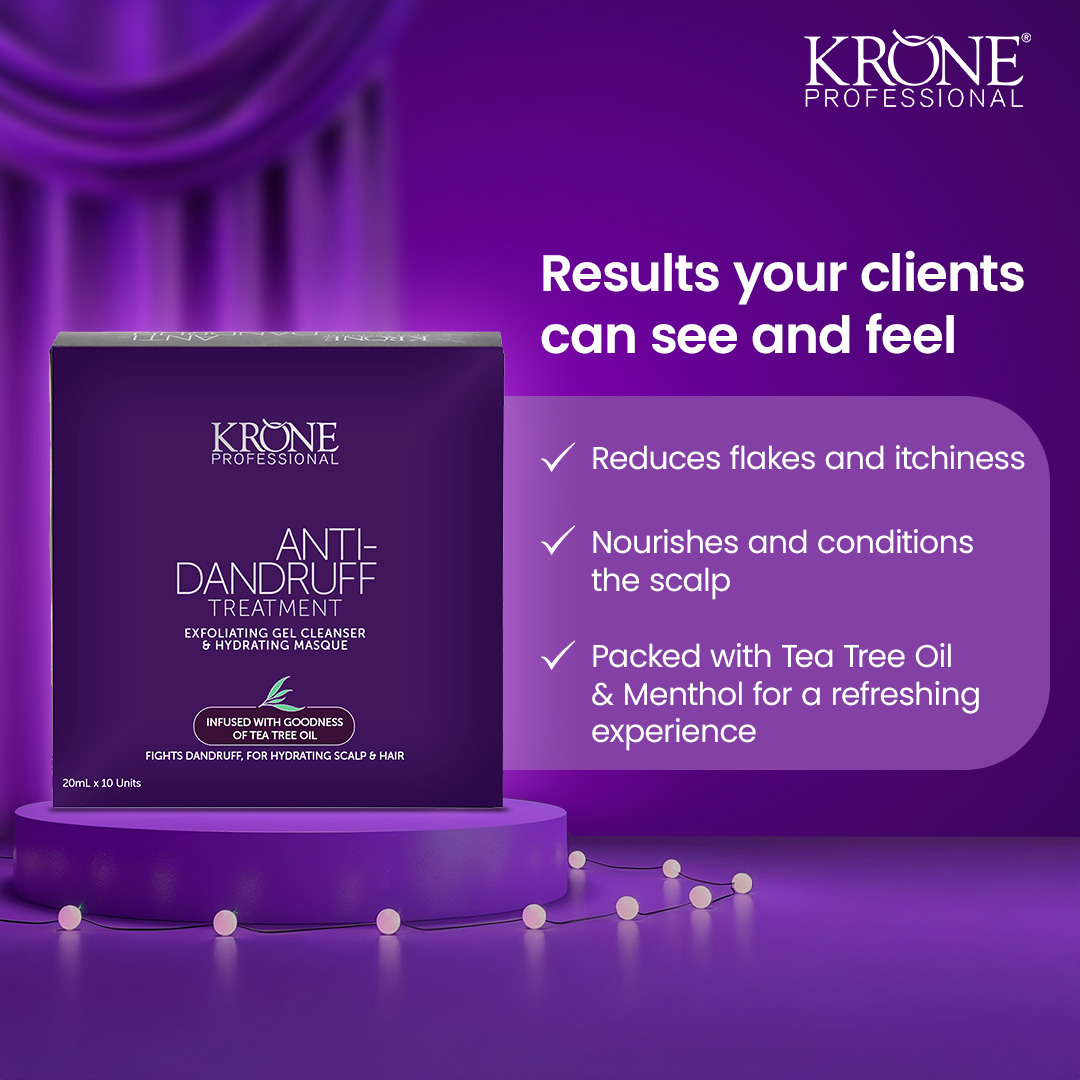 Krone Professional Anti Dandruff Treatment 200ml Results your clients can see and feel Buy from Indicrest
