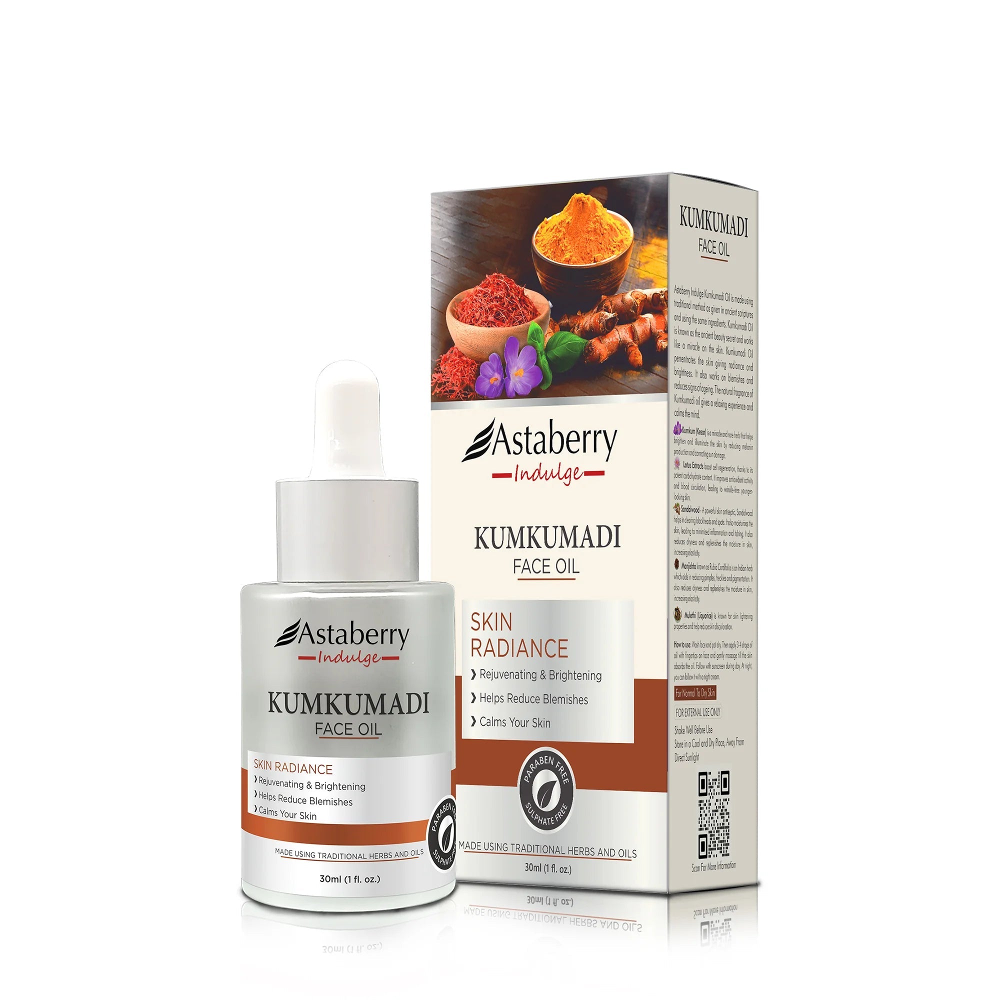 Astaberry Kumkumadi Face Oil for Blemishes and skin-lightening - 30ML - Image 7 - Buy from Indicrest