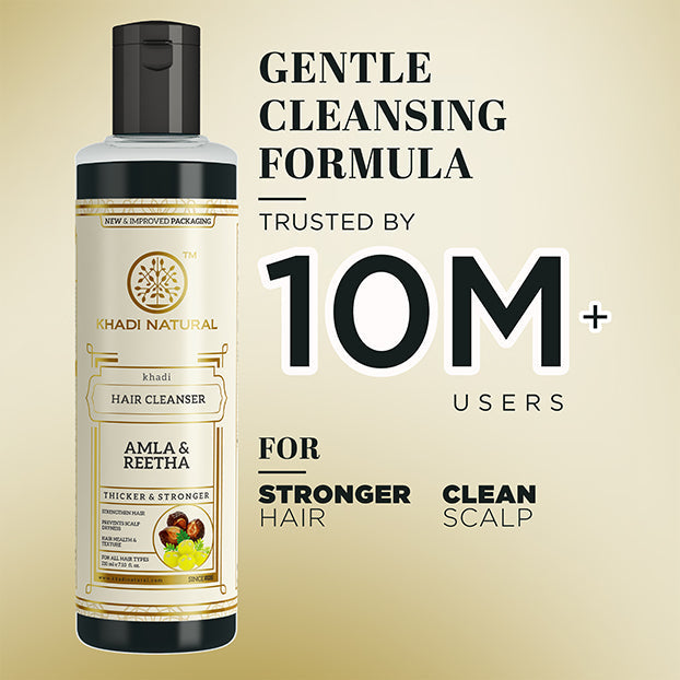 Khadi Natural Herbal Amla & Reetha Hair Cleanser - 210ml - Buy from Indicrest