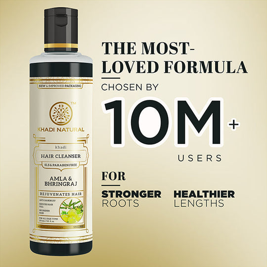 Khadi Natural Amla & Bhringraj Hair Cleanser- Sls & Paraben Free - 210ml - Buy from Indicrest
