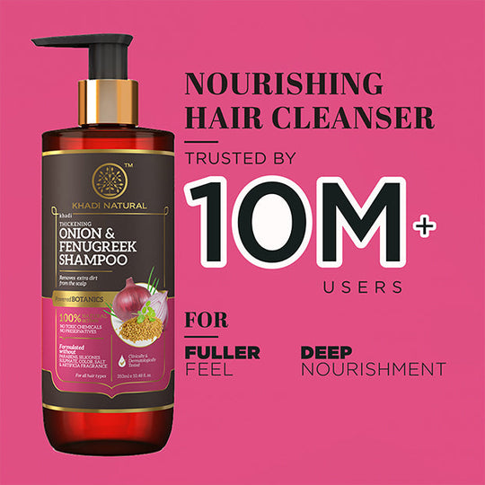 Khadi Natural Onion & Fenugreek Hair Cleanser- Paraben Free - 310ml - Buy from Indicrest