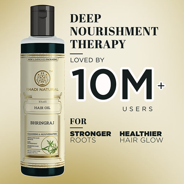 Khadi Natural Bhringraj Hair Oil - 210ml - Buy from Indicrest