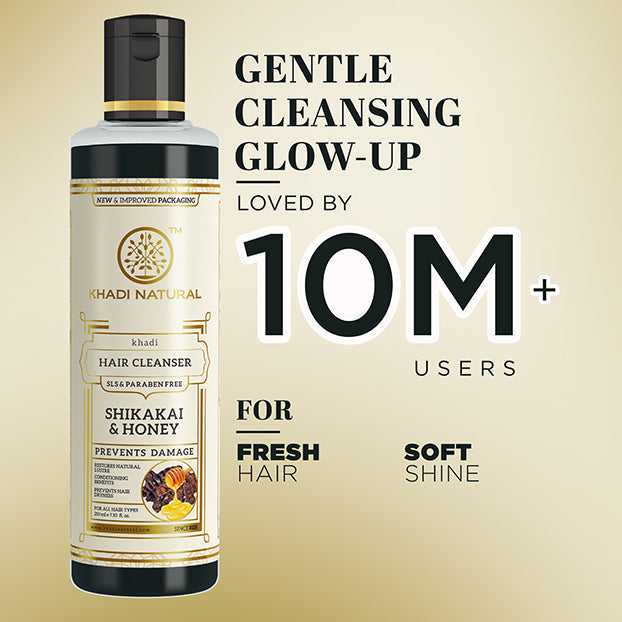 Khadi Natural Shikakai & Honey Hair Cleanser SLS & Paraben Free - 210ml - Buy from Indicrest