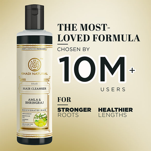 Khadi Natural Amla & Bhringraj Hair Cleanser - 210ml - Buy from Indicrest