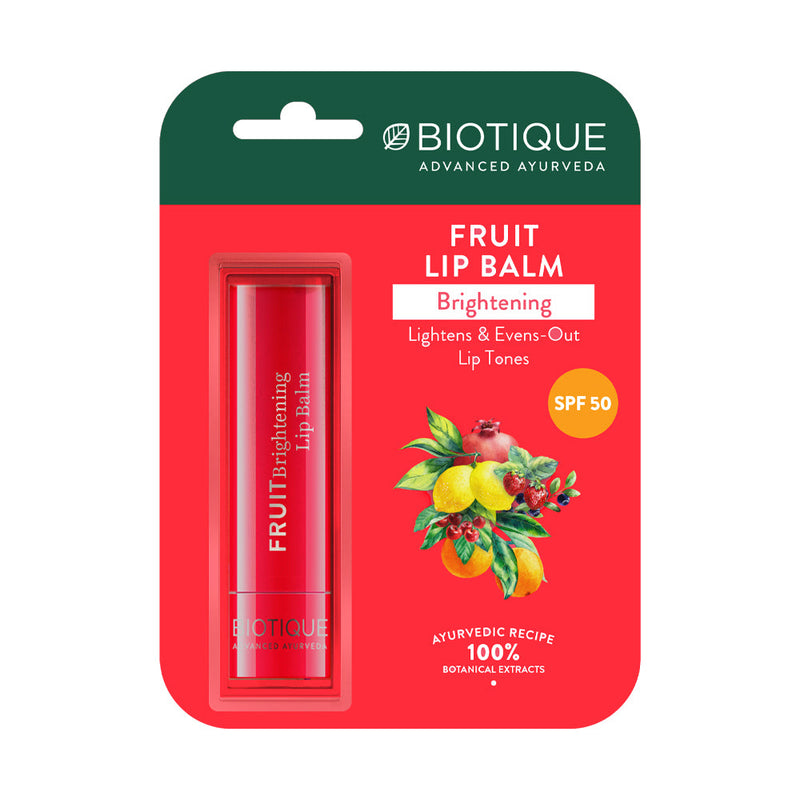 Biotique Fruit Brightening Lip Balm, 4g - Buy from Indicrest