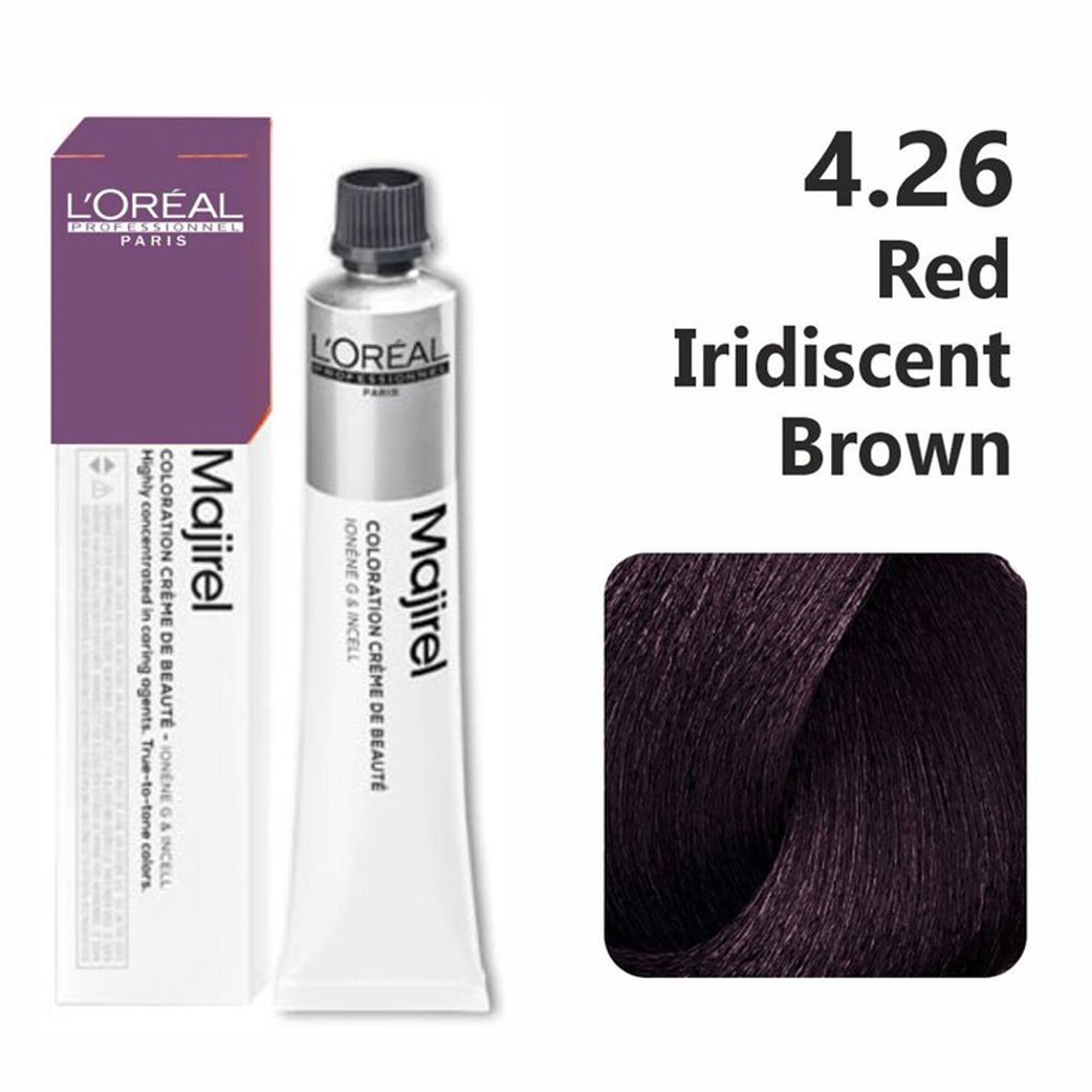 LOREAL PROFESSIONEL MAJIREL - 4.26 RED IRIDISCENT BROWN 49.5G - Indicrest