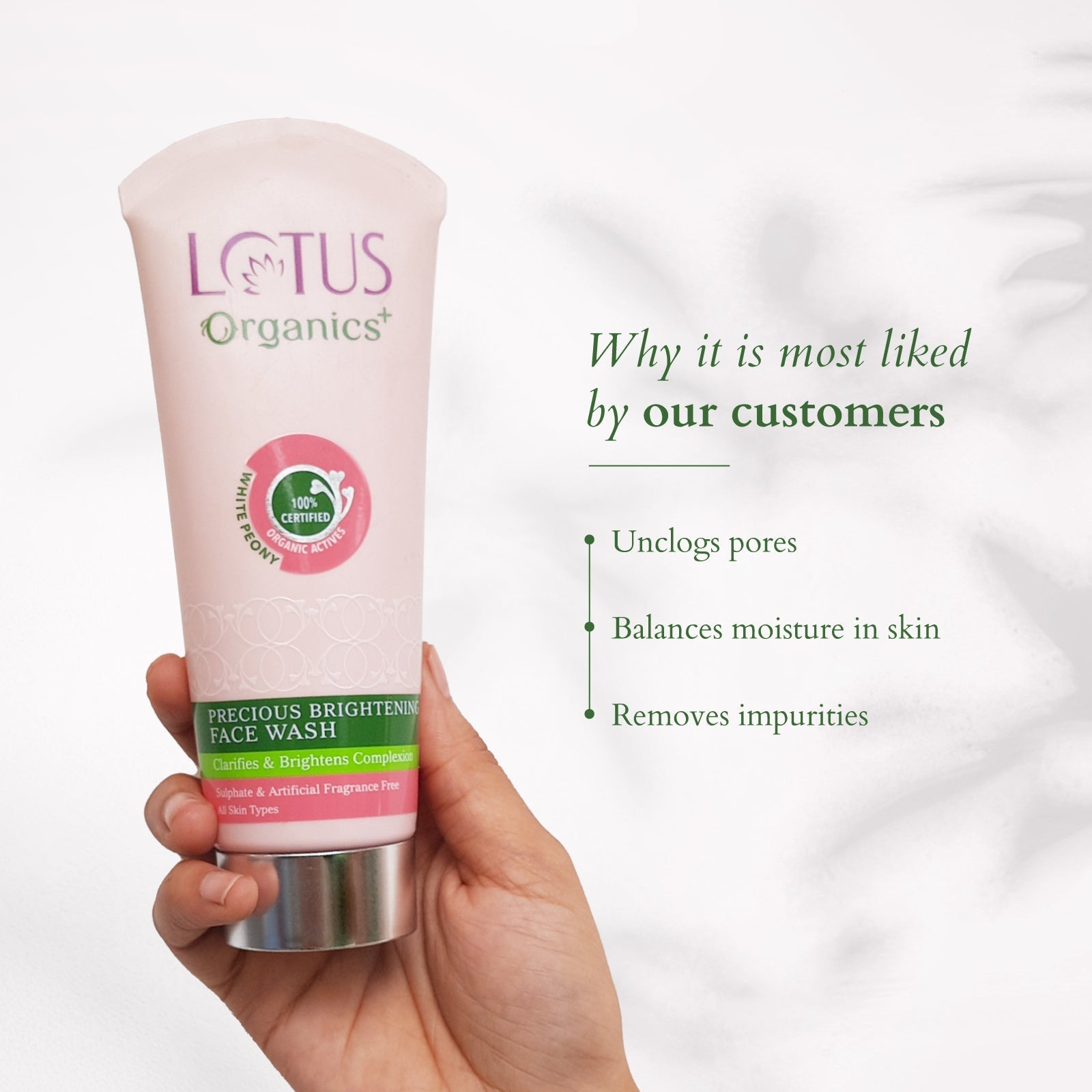 Lotus Herbals Precious Brightening Face Wash, 100g