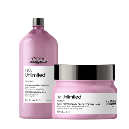 L'Oreal Professionnel Liss Unlimited Shampoo, 1500ml and L'Oreal Professionnel Liss Unlimited Mask, 490ml – Combo Buy at Indicrest