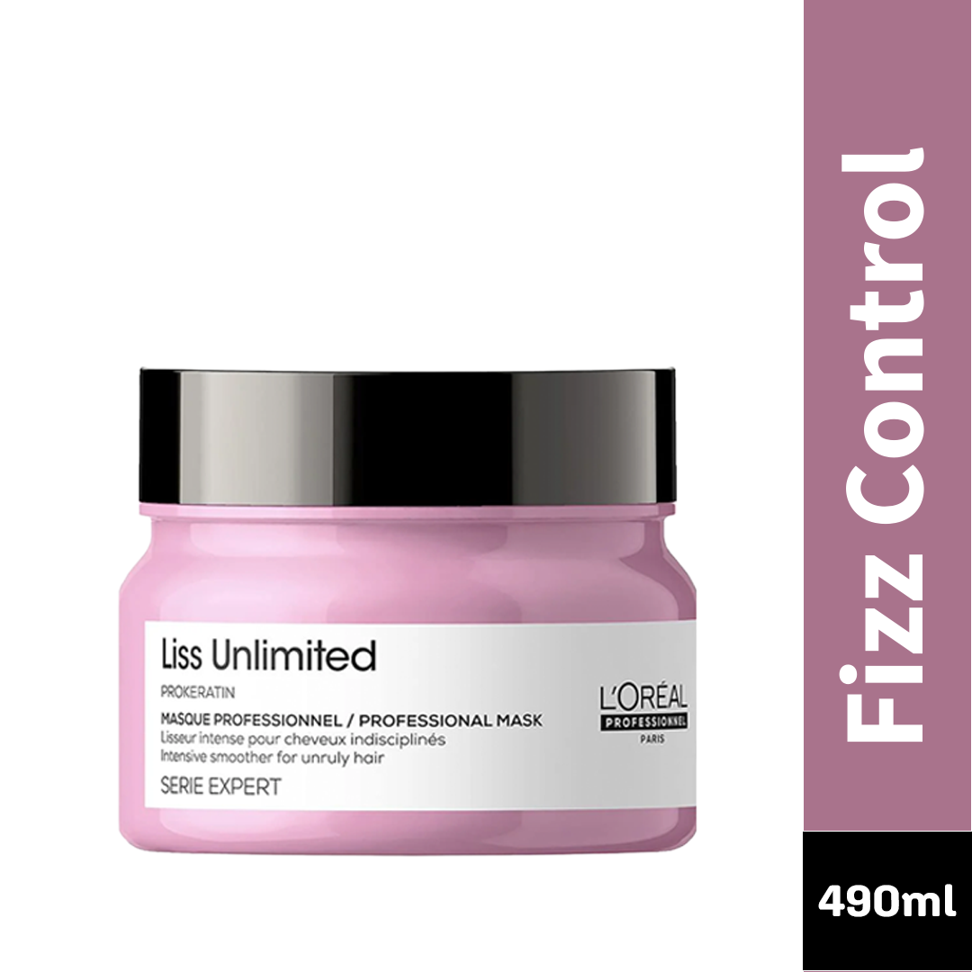 L'Oreal Professionnel Liss Unlimited Mask for Frizz Control & Smooth Hair, 490ml