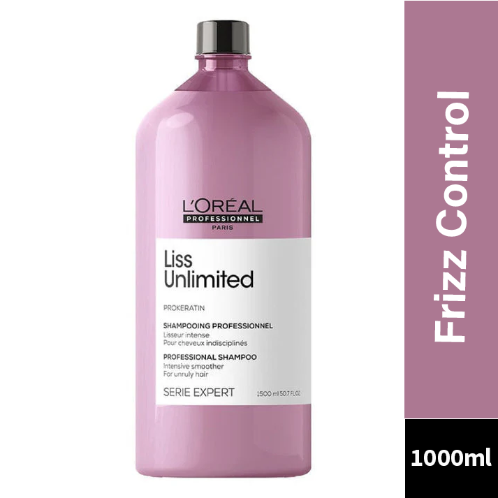 L'Oreal Professionnel Liss Unlimited Shampoo 1500ml | Liss Unlimited Serum 125ml Combo