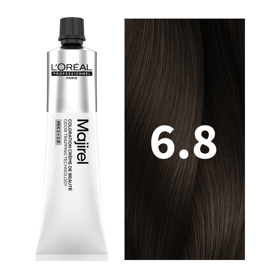 L'Oreal Professionnel Paris Majirel - 6.8 (Mocha Dark Brown) 49.5 g Indicrest Buy at Indicrest