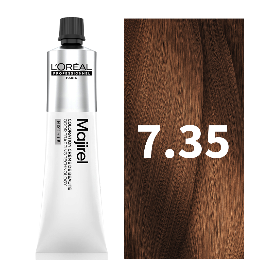 Buy L'Oreal Professionnel Majirel 7.35 Mahogany Golden Blonde, 49.5g ...