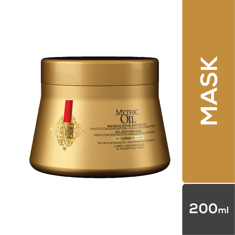 L'Oreal Professionnel Paris Mythic Oil Argan Oil Rich Hair Masque, 200ml Buy at Indicrest