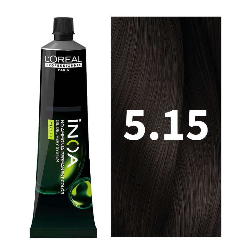 L'Oreal Professionnel Paris iNOA – 5.15 (Light Ash Mahogany Brown) Ammonia-Free Hair Color, 60g at Indicrest Buy at Indicrest