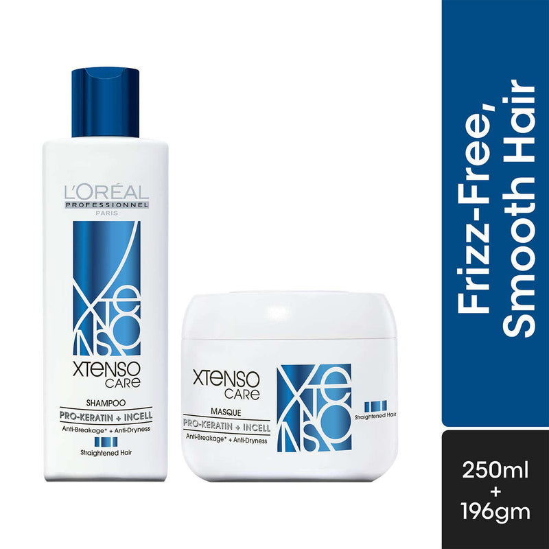 L’Oreal Professionnel X-Tenso Care Pro-Keratine + Incell Shampoo, 250ml and Mask, 196g Buy at Indicrest