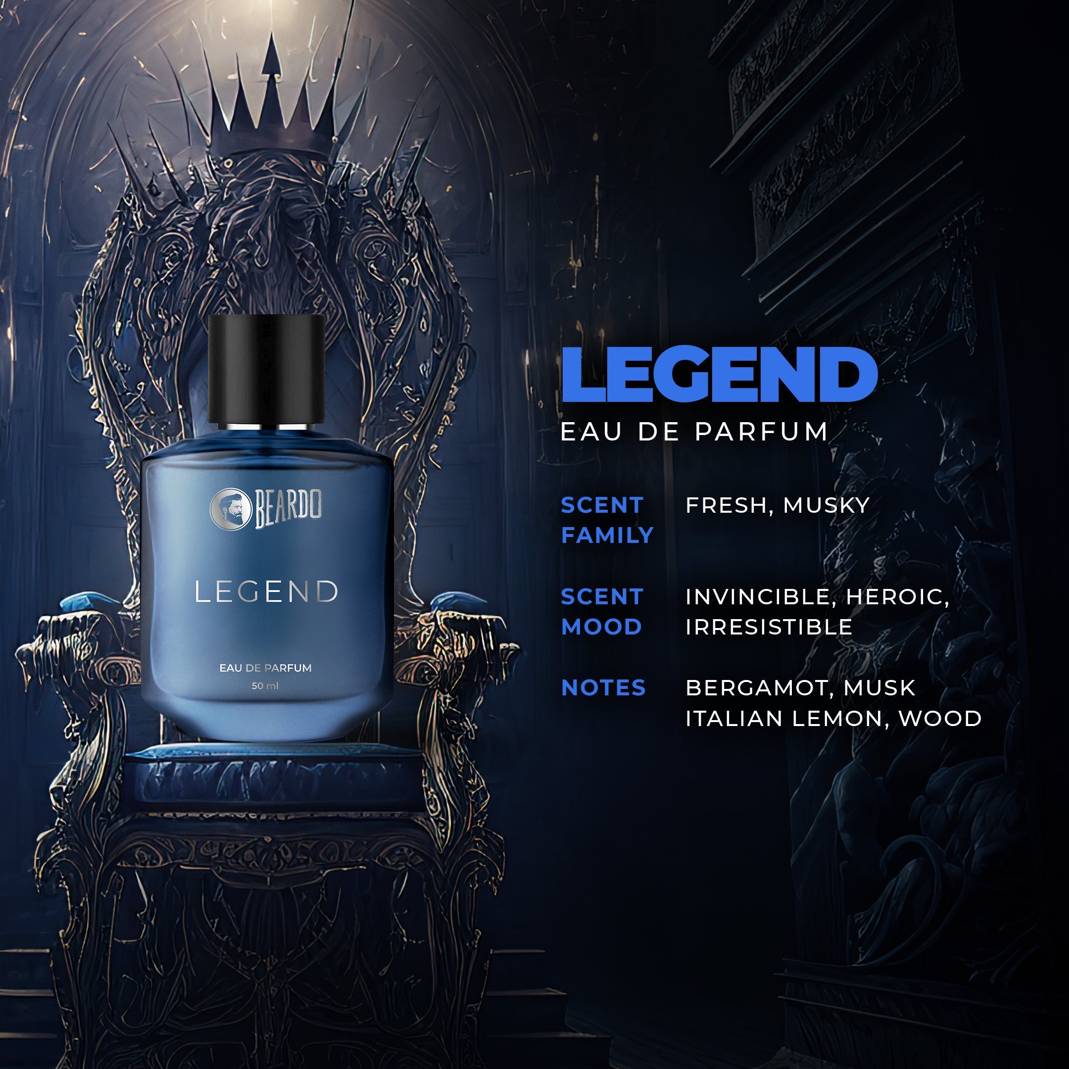 Beardo Legend Perfume EDP, 50ml - Image 5 - Buy from Indicrest