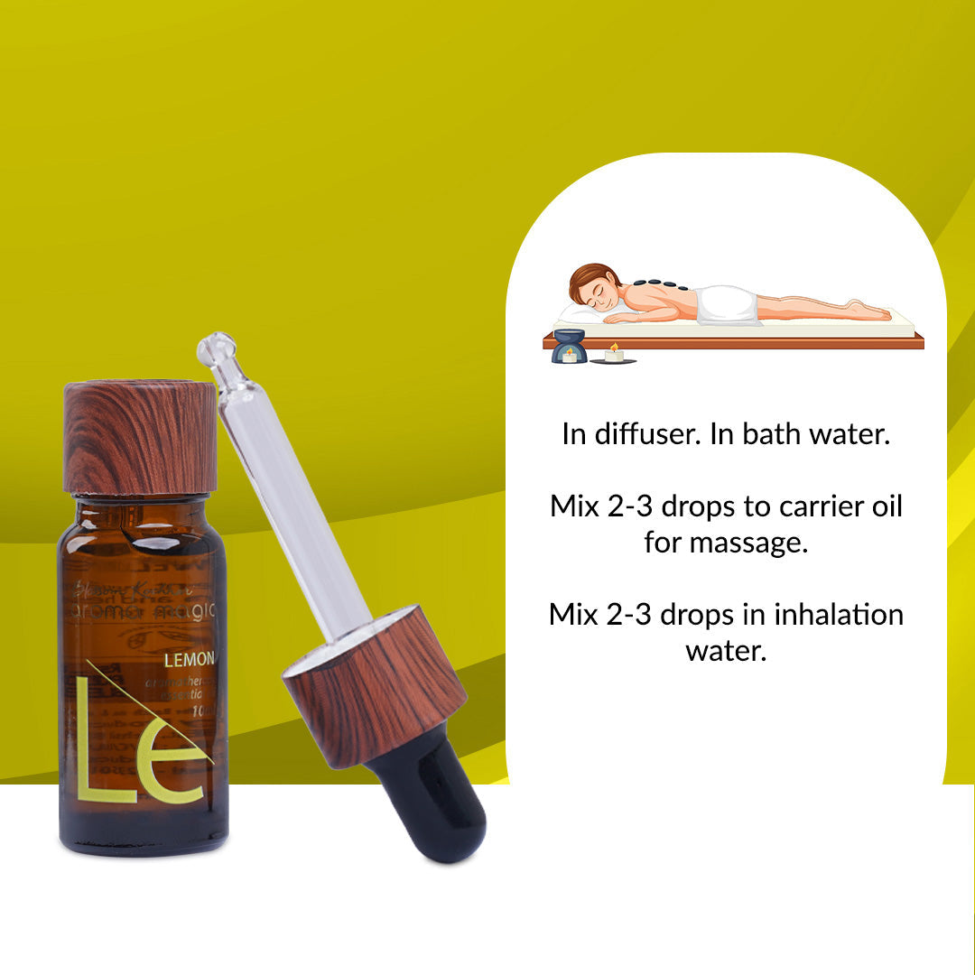 Aroma Magic Lemon Essential Oil For Skin Glow & Ease Headaches, 10ml - Image 5 - Buy from Indicrest