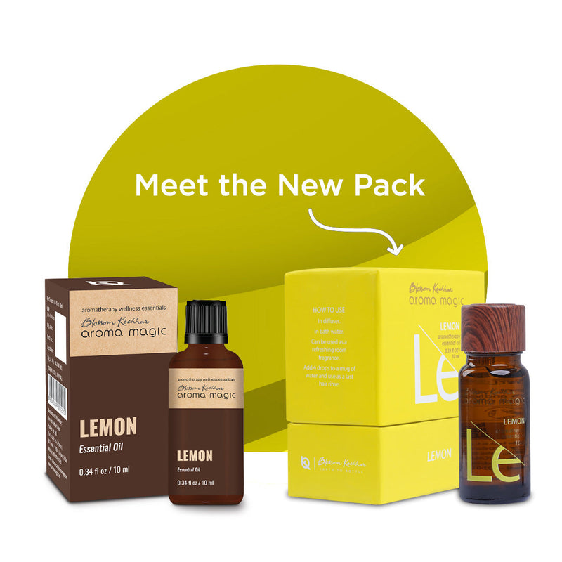 Aroma Magic Lemon Essential Oil For Skin Glow & Ease Headaches, 10ml - Buy from Indicrest