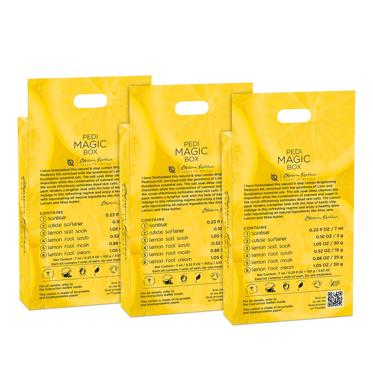 Aroma Magic Brightening Lemon Pedicure Kit for 3 Use - Image 2 - Buy from Indicrest