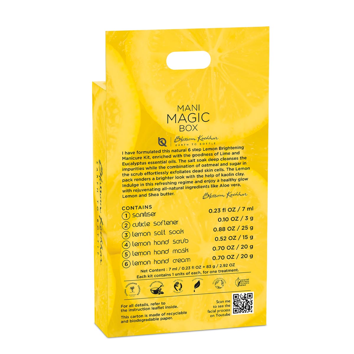 Aroma Magic Brightening Lemon Manicure & Pedicure Kit - Single Use - Image 3 - Buy from Indicrest