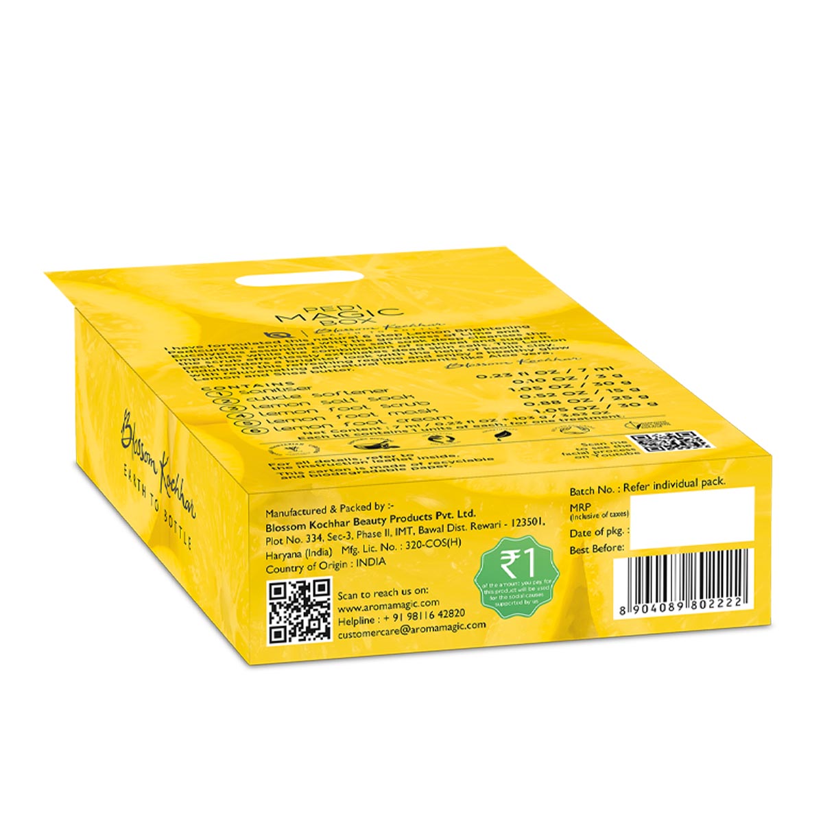 Aroma Magic Brightening Lemon Manicure & Pedicure Kit - Single Use - Image 6 - Buy from Indicrest