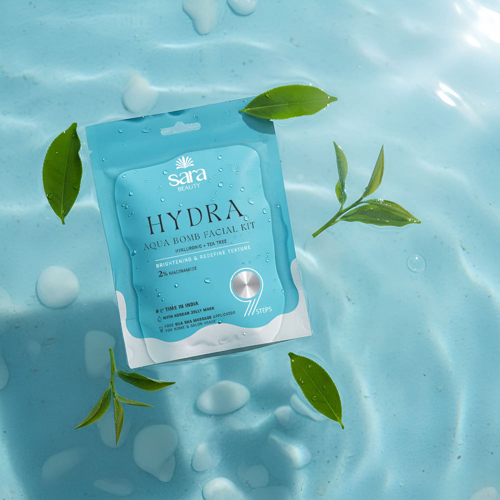 SARA Hydra Aqua Bomb Facial Kit For Skin Brightening With Hyaluronic and Tea Tree - Image 9 - Buy from Indicrest