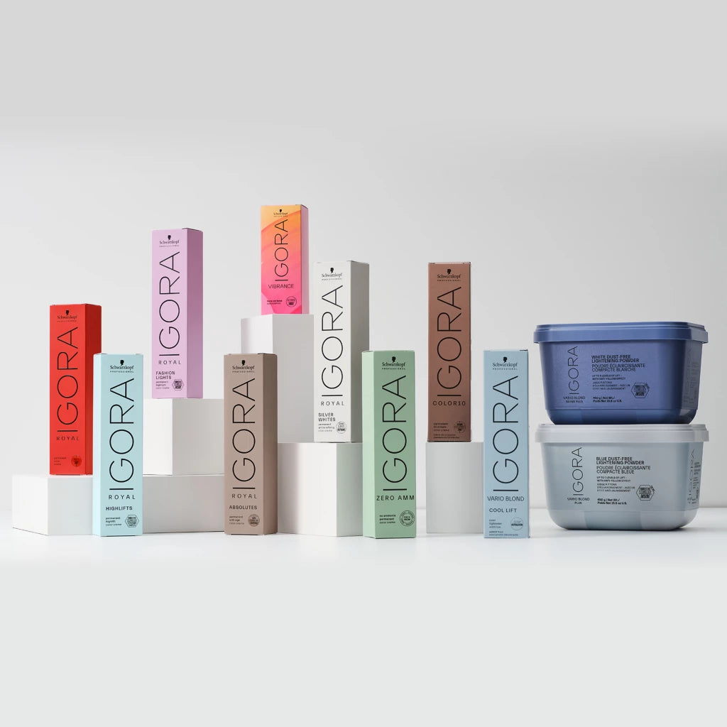 Light Brown natural hair colour cream Igora Zero Indicrest