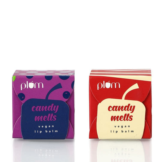 Plum Candy Melts Lip Loves - Pack of 2 Lip Balms | Red Velvet Love, 12g + Berry Feast, 12g Buy at Indicrest