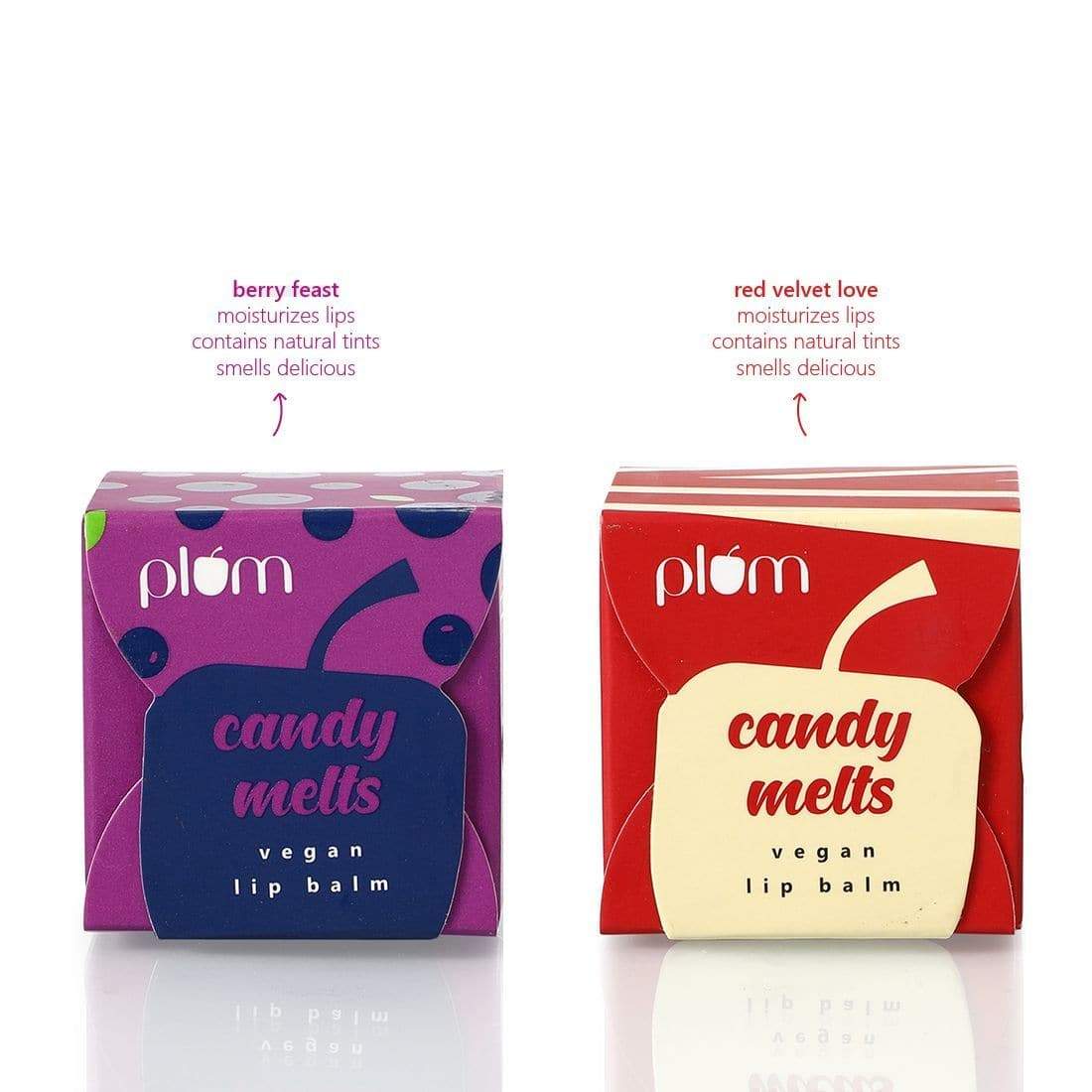 Candy Melts Lip Loves - Pack of 2 Lip Balms | Red Velvet Love + Berry Feast