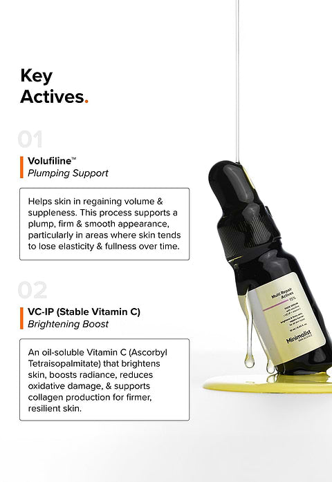 Minimalist Multi Repair Actives 15% Face Serum For Brightens &amp; firms skin, repairs barrier, 10ml - Image 4 - Buy from Indicrest