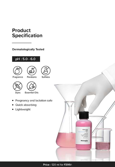 Minimalist Vitamin B12 + NMF 03% Face Toner For Soothes &amp; nourishes skin, 120ml - Image 2 - Buy from Indicrest