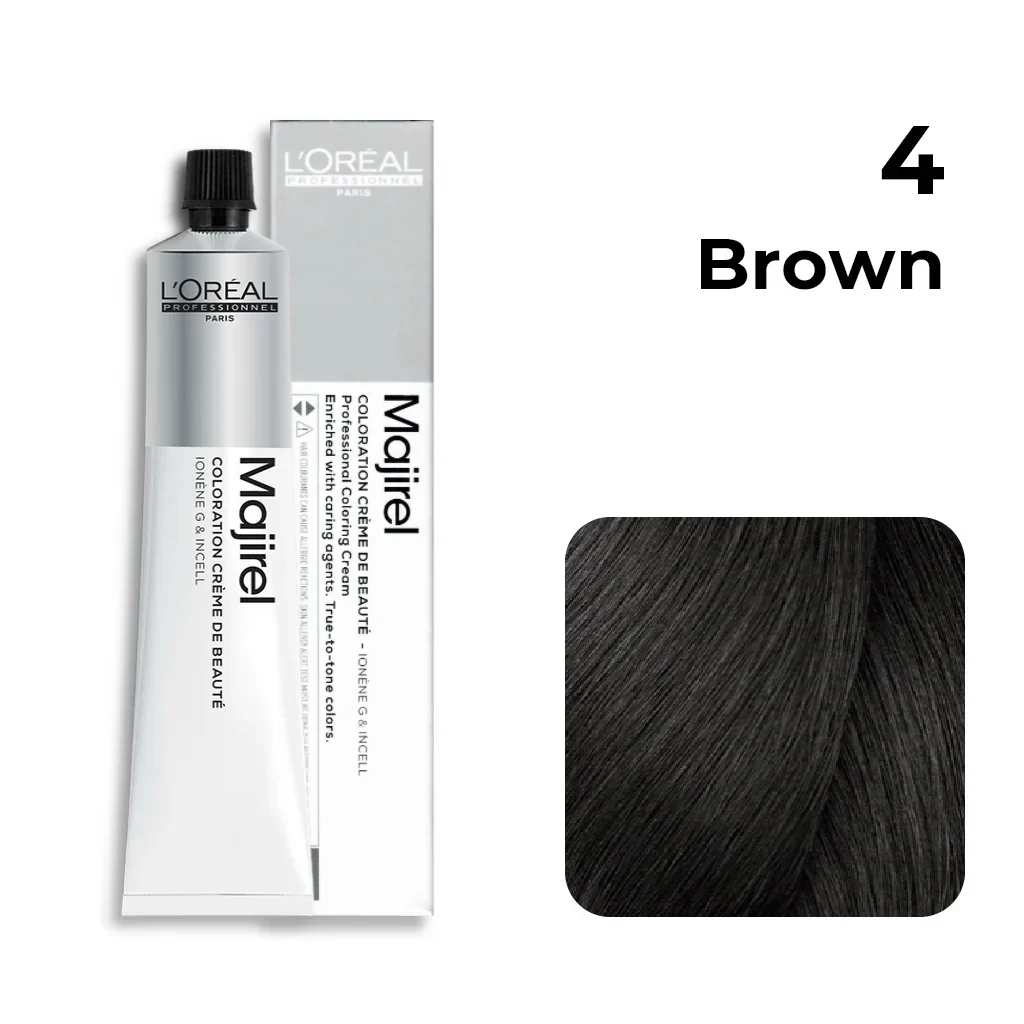 L'Oreal  Professionnel Paris - Majirel - 4 (Brown) - Mix 1:1.5 - (49.5g) - Indicrest
