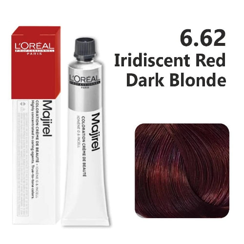 L'Oreal  Professionnel Paris - Majirel - 6.62 (Iridiscent Red Dark Blonde) - Mix 1:1.5 - (49.5g) - Indicrest