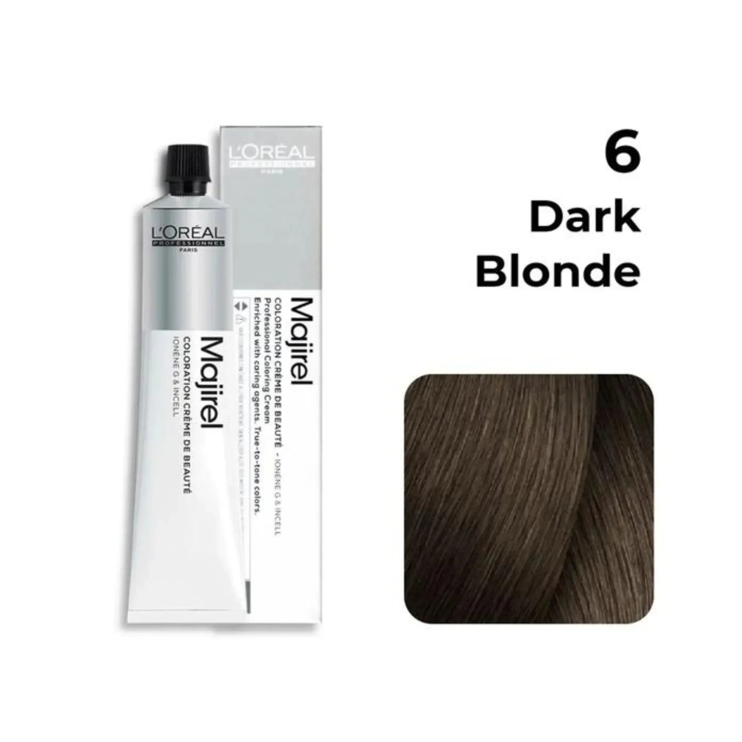 L'Oreal  Professionnel Paris - Majirel - 6 (Dark Blonde) - Mix 1:1.5 - (49.5g) - Indicrest