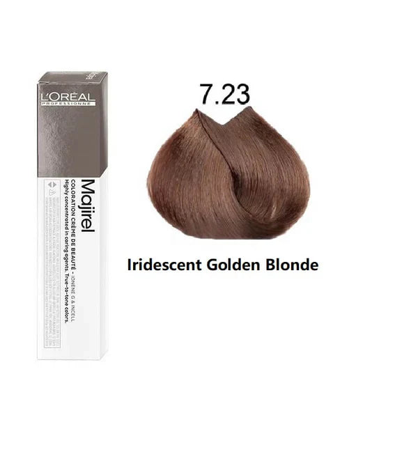 L'Oreal  Professionnel Paris - Majirel - 7.23 (Golden Iridiscent Blonde) - Mix 1:1.5 - (49.5g) - Indicrest