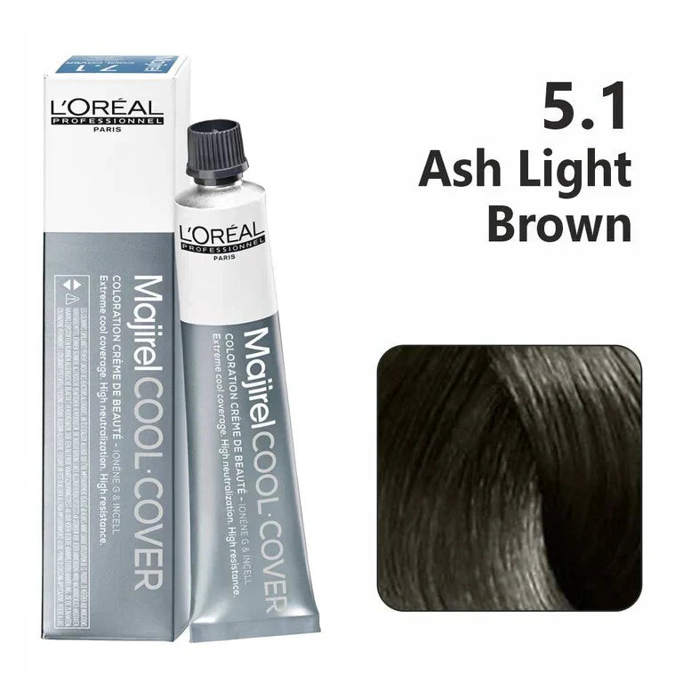 L'Oreal  Professionnel Paris - Majirel Cool Cover - 5.10 (Light Ash Brown) - Mix 1:1.5 - (49.5g) - Indicrest