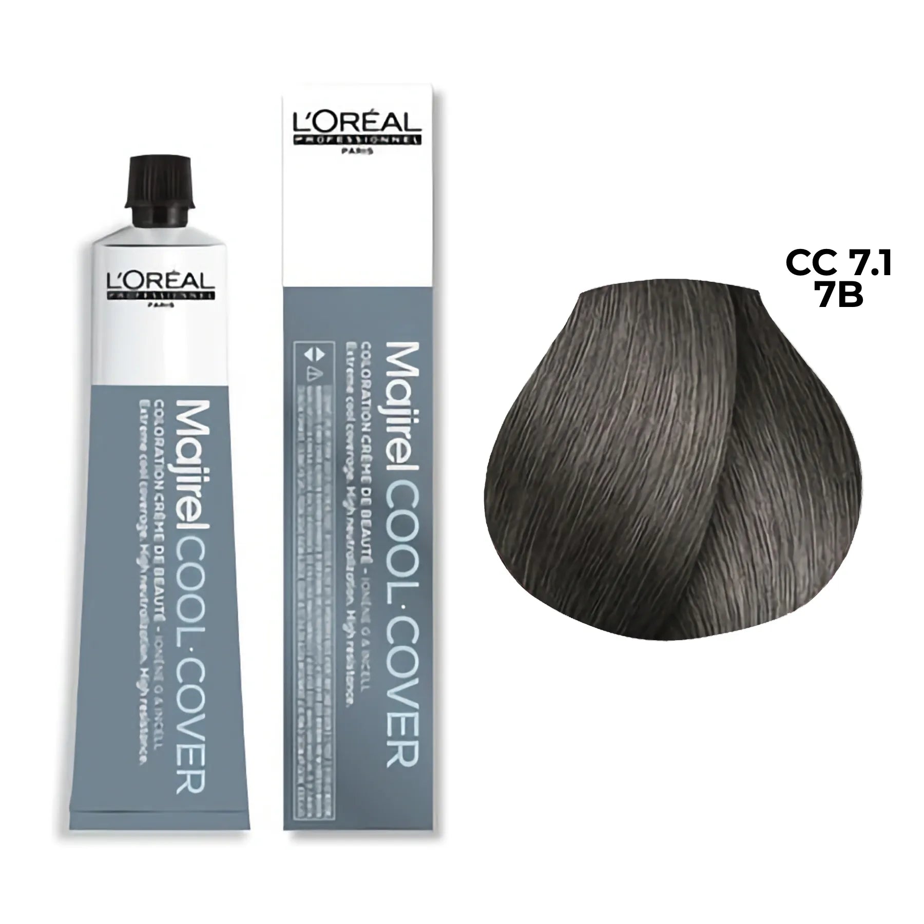L'Oreal  Professionnel Paris - Majirel Cool Cover - 7.10 (Ash Blonde) - Mix 1:1.5 - (49.5g) - Indicrest
