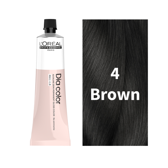 L'Oreal Professionnel Paris Dia Color 4-Brown Hair Color, 60ml Buy at Indicrest